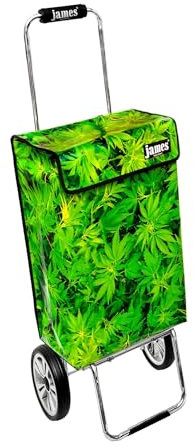 James® Einkaufstrolley modern Design Botticelli, Einkaufswagen bunt, Hackenporsche, Shopping-Lifestyle, Planenmaterial, bis 50kg Tragkraft, Grosse Räder, Made in Vienna