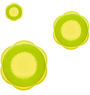 Kochblume Stretch-ii 3er Set | Ø 4-8,5cm Stretch-ii | Frischhaltedeckel | Universaldeckel | Premium-Silikon | Hitzebeständig | Spülmaschinenfest | Farbe: limette