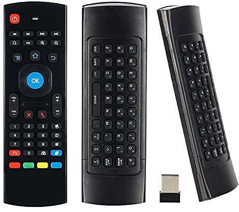 Air Mouse Mini Keyboard Wireless Remote 2.4G Multifunctional Universal W Infrared Learning Air Control for Android Smart TV Box, 3-Gyro and 3-Gsensor, G Box HTPC Mini PC, PS3/4 Xbox 360 with USB
