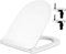 Modern D-Shape Slim Toilet Seat with Mute Soft Close Seat Cover & Quick-Release with ONE Push Button Easy Top Fix Blind Hole Slim Luxury Design by AAN®