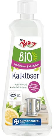 POLIBOY Bio Kalklöser - Geruchsneutraler Entkalker für Klein- und Großgeräte,sowie Oberflächen in der Küche und Badezimmer - Vegan - 500ml - Made in Germany