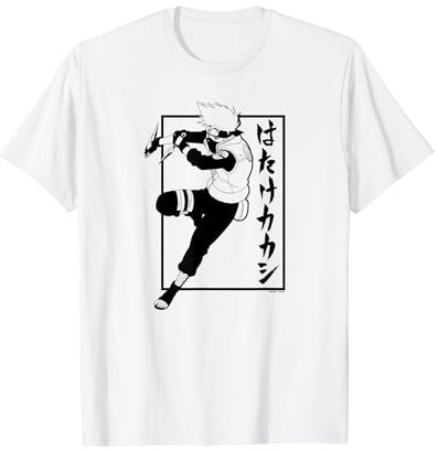 Naruto Shippuden Kakashi with Vertical Kanji T-Shirt