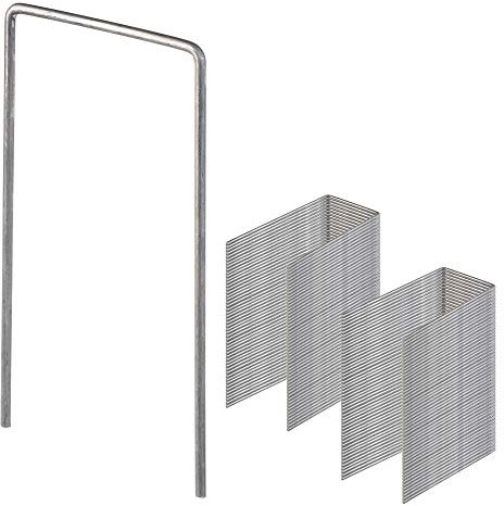 KADAX Ancrage au Sol en Acier, Lot de Piquets d'ancrage en Forme de U, Agrafes de Jardin, Piquets de Fixation, Toison De Mauvaises Herbes (100, 7,5 x 15 cm)