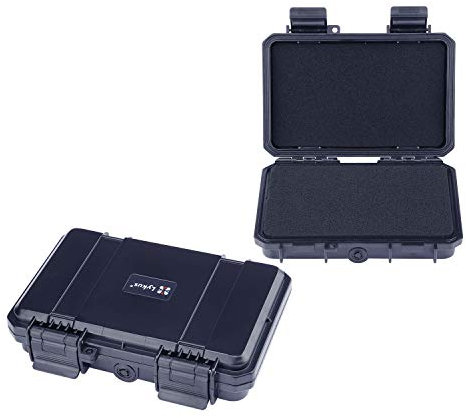 Lykus HC-1710 wasserabweisend Mini Koffer Trockenbox mit anpassbar Schaumstoff, Innengröße 16,5x10x3,7 cm,IP66 spritzwassergeschützt