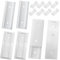 4 Pack Self Adhesive Power Strip Holder Fixator Wall Mount Plug-in Socket Fixer Bracket Stand with 16 Pcs Cable Organizer Clips Clear for Remote Control Router Desk Computer Kitchen Home and Office
