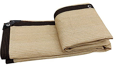 MANG Voile D'ombrage Filet D'ombrage avec Oeillets Toile Tendu en HDPE Toile D'ombrage Protection Solaire Résistant Aux UV, pour Pergola/Terrasse/Jardin, Beige