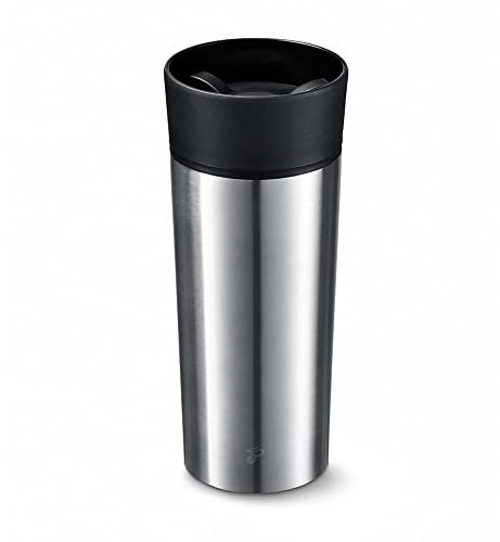 Tchibo Coffee To Go Becher, Mehrwegbecher, Doppelwandig, Spülmaschinengeeignet, 360° Öffnung, Edelstahl