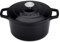 vancasso Cocotte Ronde en Fonte Émaillée 4L, 24cm, x12.5cm, 5kg, Marmite avec Couvercle Pour Tous Feux dont Induction Noir