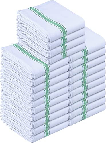Utopia Towels 200GSM Küchentücher [24er Pack - 38 x 64 cm] Geschirrtücher aus 100% Baumwolle super saugfähig Maschinenwaschbare Geschirrhandtücher (Grün)