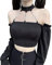DINGJIUYAN Sexy Neckholder-Choker-Punk-Top für Damen, rückenfrei, mit Schnalle, Sommer-Tanktop, Schwarz , XL