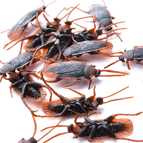 Juguete de araña Falsa de plástico Realista, Accesorios de Broma para Halloween, Divertidos niños, Decoraciones Festivas para Fiestas para Adultos, 30 Piezas (cucaracha)