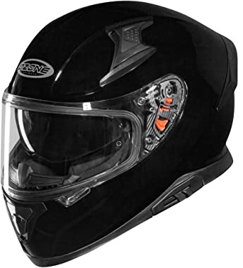 OZONE MOTO Arrow Motorradhelm | Breiter Sichtwinkel | 2 Größen EPS | Zahlreiche Belüftungskanäle | Sonnenblende | Anti-Fog-Visier