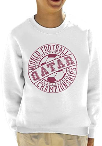 All+Every Qatar World Football Stamp Kid's Sweatshirt