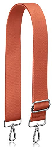 Allzedream Handtasche Riemen verstellbarer Ersatz Umhängetaschen Breite Taschengurte (Hellorange-Silber Hardware)