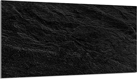 Herdabdeckplatte 90x52 cm 1-teilig Ceranfeldabdeckung Induktion Herdschutz Spritzschutz Glasplatte Deko Schneidebrett, Schiefer Schwarz