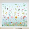 WALPLUS 86 Stück Aquarell Wildblumen Wiesen Fensteraufkleber Dekorative Aufkleber Doppelseitig Selbstklebend Wiederverwendbar Dekorative Glasaufkleber für Kinderzimmer Fensterbilder