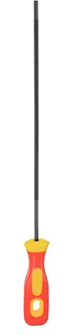 sourcing map Chainsaw File 5/32(4mm) High Carbon Hardened Steel Round Rasp with Plastic Handle for Chain Saw Polishing