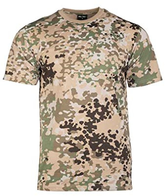 Mil-Tec T-Shirt Tarn Aridfleck® Gr.XL Outdoor, Camping Unisex-Erwachsene Unisex Kurzarm T-Shirt Mehrfarbig Camouflage Groß