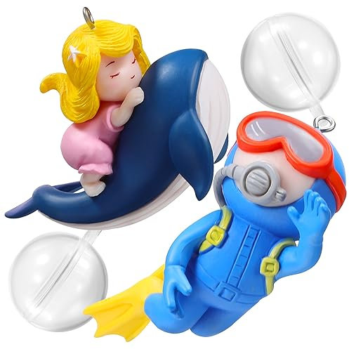 POPETPOP 2stücke Schwimmende Aquarium Taucher Dekorationen Ornament Figuren Für Aquarien Teiche Fischbecken Heimdekoration Zubehör