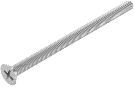 SECCARO Viti a testa svasata M6 x 100 mm, in acciaio inox V2A VA A2, DIN 965, Phillips PZ, filettatura completa, 20 pezzi