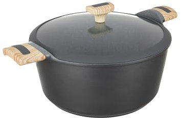 KASANOVA Casserole antiadhésive Evolution, casserole à induction, casserole de haute qualité avec couvercle, adaptée à toutes les plaques de cuisson (Casserole 28 cm)