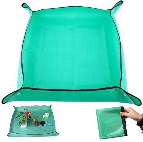 Tappetino Rinvaso Piante Impermeabile, 75x100cm Tappetino per Giardinaggio, Piante Tappetino Set di Attrezzi da Giardino per Cambiare Vaso Annaffiare Dissodare il Terreno Trapiantare e Potare Piante
