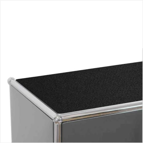 Eco Filzauflage geeignet für USM Haller Möbel inkl. Antirutschmatte (Black, 73,5 x 33,5cm)
