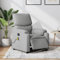 Cozynest Relaxsessel Fernsehsessel Liegesessel für Wohnzimmer, Ruhesessel Polstersessel, Stoff Massagesessel Elektrisch Hellgrau Stoff