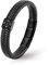 UNIQAL | Personaliesiertes Lederarmband mit Gravur SHAPE Herren Damen | Leather Bracelet mens | Magnetverschluss | handgemacht in Germany (Schwarz Qubik, 23.00, Zentimeter)