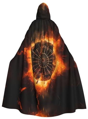 MMSJSBVY Dart Board Kapuzenumhang, Unisex, Umhang für Halloween, Weihnachten, Rollenspiele, Kostüme, Themenpartys und Comic-Konventionen