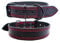 FURRO® Halsband aus Leder - Bold Classic, Breites Lederhalsband, Roten Doppelnähten, Hochwertiges Echtleder, Für Kleine, Mittlere und Große Hunde (Halsumfang 41–51 cm)