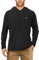 Roadbox Men's Sun Protection Swim Hoodie Long Sleeve, Quick Dry Fishing Shirts Lightweight, UV SPF 50+ Breathable Running Tops for Gym Sports Hiking Black
