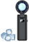 Intckwan Ventilateur de Main Turbo Rechargeable 3600mAh, Mini Ventilateur USB Portable, Ventilateur Glace avec 100 Vitesses, Ventilateur Pliable Extérieur pour Bureau, Camping, Voyage (Noir)