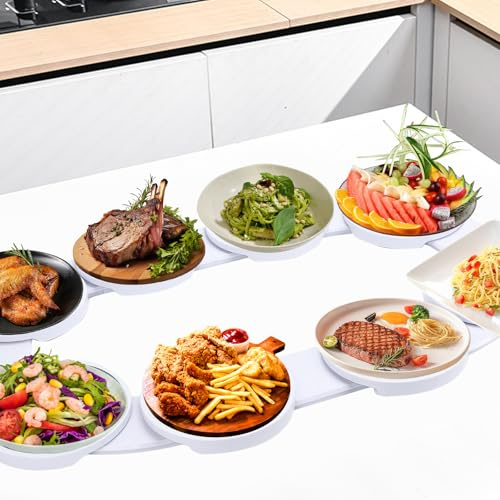 Lazy Susan Drehteller für Lange Tische 360° Drehbare Tablett Esstisch