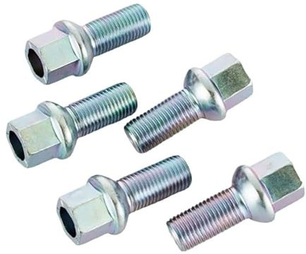 Goujon De Roue,Ecrou Antivol Lot de 4 boulons de moyeu de Roue adaptés à la vis de Pneu Utilisation adaptée pour VW Golf Jetta Polo Scirocco, adaptés à l'Audi A6L A4L A1 A3 A5(4pcs)