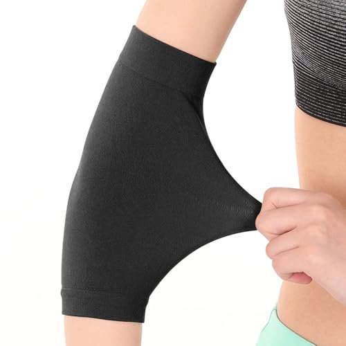 LATRAT Shaper du bras, coudières anti-cicatrices ultra-fines, le tatouage d'avant-bras de peau couvrent le soutien de bande de douilles de compression, coudière de sport respirante unisexe, Noir