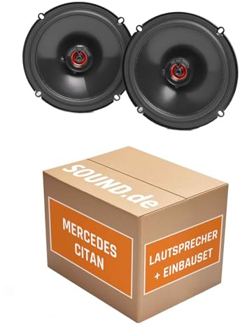 Lautsprecher Boxen Einbaupaket für JBL Club 620F kompatibel mit Mercedes Citan W415, Facelift vorne | 2X Tief-Mitteltöner mit integriertem Hochtöner 165W MAX