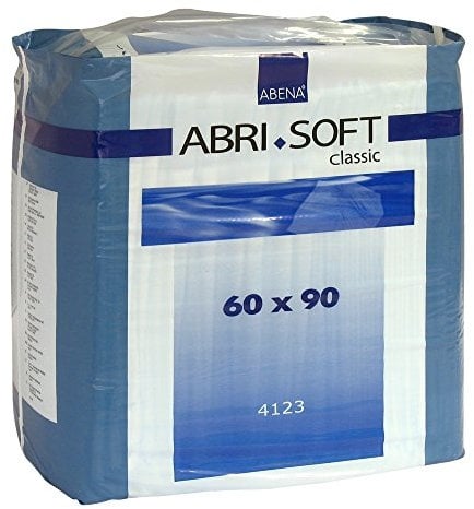 ABENA Abri-Soft Classic Einweg-Inkontinenz-Betteinlagen, Eco-Labeled Inkontinenzunterlagen, Auslaufschutz, weiche und sichere Bettschoner für Inkontinenz – 60 x 90 cm, 2200 ml Saugfähigkeit, 25 Stück