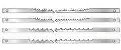 Assortiment de 12 lames de scie à chantourner 127mm à ergots LEMAN 2949.12