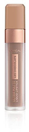 L'Oréal Paris, Rossetto Matte Liquido Tinta Labbra a Lunga Tenuta, Collezione Les Chocolats, Confezione Singola, 854 Bitter Sweet