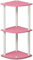 Furinno Mensola ad Angolo Pink/White 3 livelli