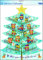 Caltime 3-D Weihnachtsbaum Traditioneller Eule Baum Adventskalender - gestanzter Baum mit Eulen - 331 x 473 mm