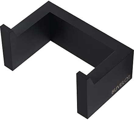 BUVELOT 073010-MB Ler Double Robe Hook Modern,Matte Black