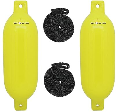 Extreme Max BoatTector 3006.7584 Aufblasbarer Kotflügel, 11,4 x 40,6 cm, Neongelb, 2er-Pack
