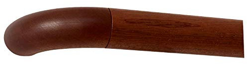 TIBU Pasamanos de madera de caoba para escaleras de pared, barandilla, barra, mango lacado, 42 mm, con extremos mecanizados sin soporte para pasamanos 2000 mm/200 cm/2,0 m de madera curvada