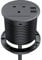 Desk Socket with USB, Haylink Desk Grommet 80mm Cut-Out Hole Cover with 1 UK Plug, Power Socket Grommet Connect 6.56ft Extension Cord(Black)
