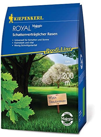 Kiepenkerl 660908 Profi-Line Royal Schattenverträglicher Rasen 4 kg (Rasensamen)
