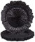 MAONAME Schwarze Platzteller, Riffteller, Ladegerät für Speiseteller, 33 cm, Kunststoff-Ladegeräte für Hochzeitsdekoration, 6 Stück