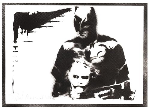 moreno-mata Echtes Handgemachtes Graffiti Bat... Superhelden Aesthetic Poster & Kunstdrucke Bilder Plakat Handmade Deko Wandbilder Wohnzimmer Wanddeko Geschenke für Männer und Frauen