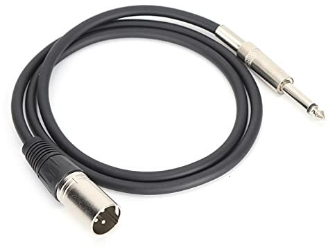 XLR Male To TRS Cable, Aluminum Alloy Connection Line Multi Layer Shielding Structure Balanced Signal Interconnection Cable for Car Horns for Car Subwoofers(XLR female, 2 meters)